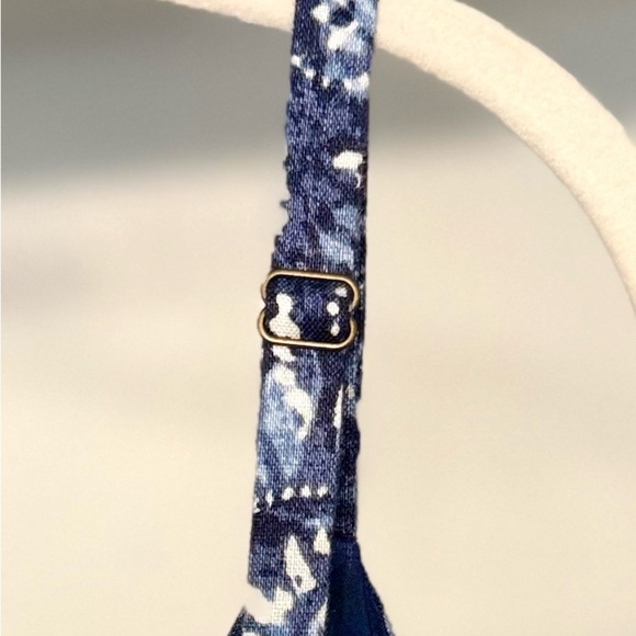 NWT Lauren Ralph Lauren Blue Patchwork-Print Linen Sleeveless Dress‎ Size 14 - Picture 10 of 13